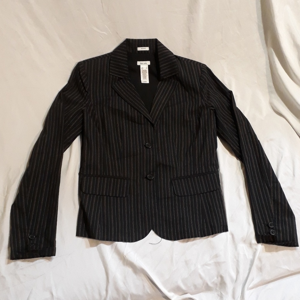 Liz & Co Womens Stretch Button Down Jacket Size S